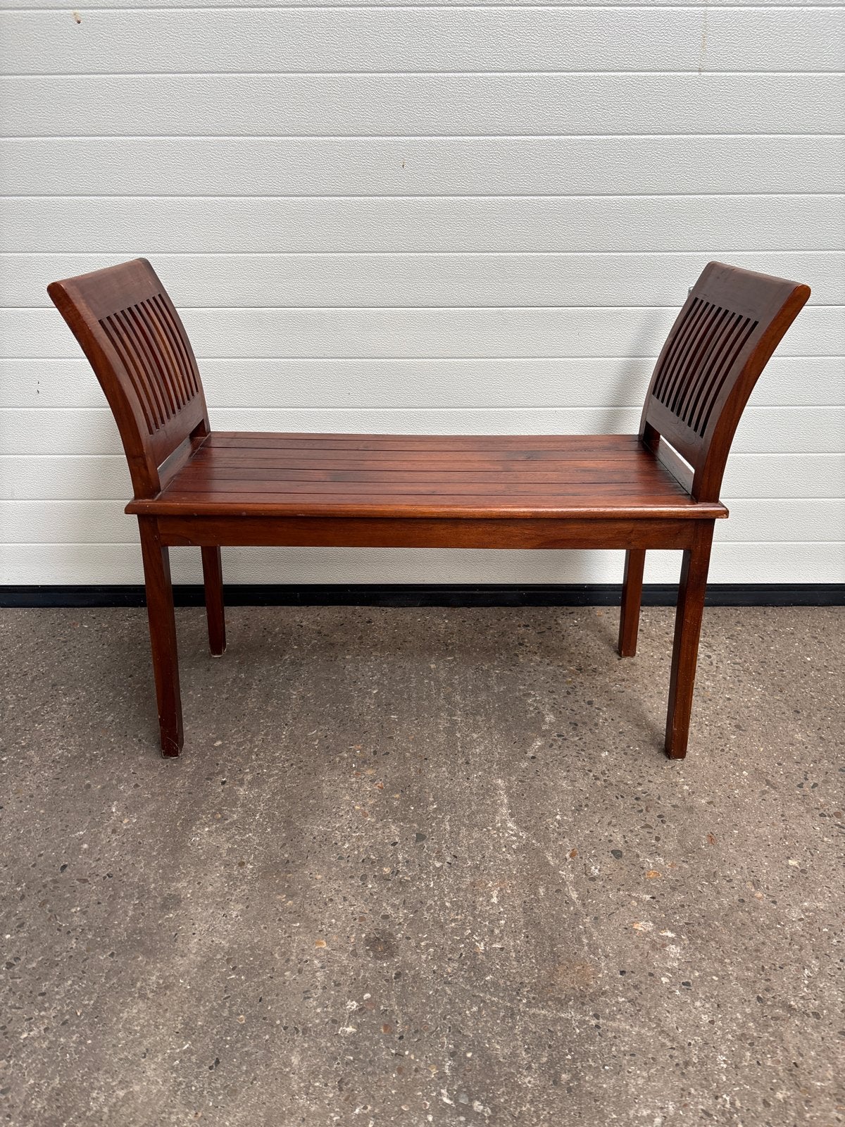 Houten bankje met armleuning, Antiek en Kunst, Ophalen