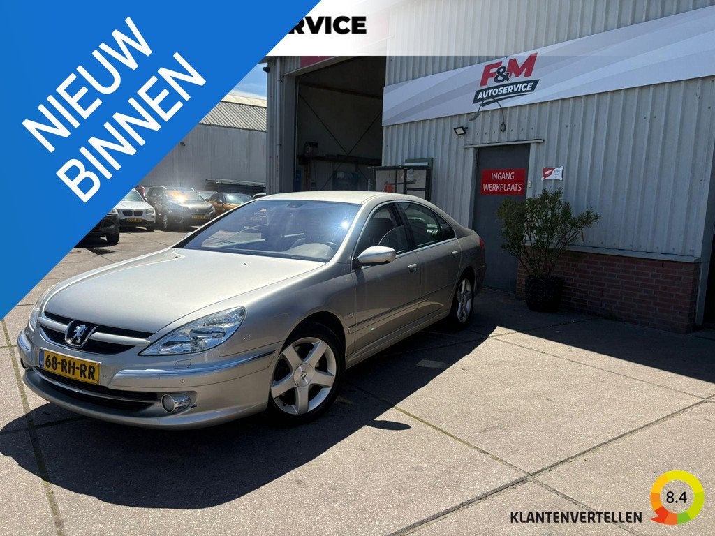Peugeot 607 3.0-24V Féline Clima, cruise, pdc, trekhaak, Auto's, Peugeot, 2946 cc, Automatische klimaatregeling, 1619 kg, Zilver of Grijs