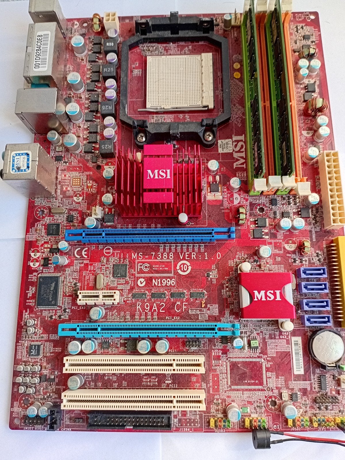 MSI K9A2 CF Moederbord - Gebruikt, Computers en Software, Moederborden, Gebruikt, AM2/AM2+, Ophalen of Verzenden, DDR2