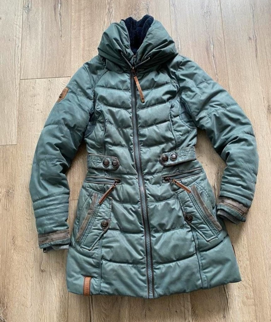 Naketano Teddy Winterjas Blauw Maat S, Kleding | Dames, Blauw, Ophalen of Verzenden, Zo goed als nieuw, Maat 36 (S)