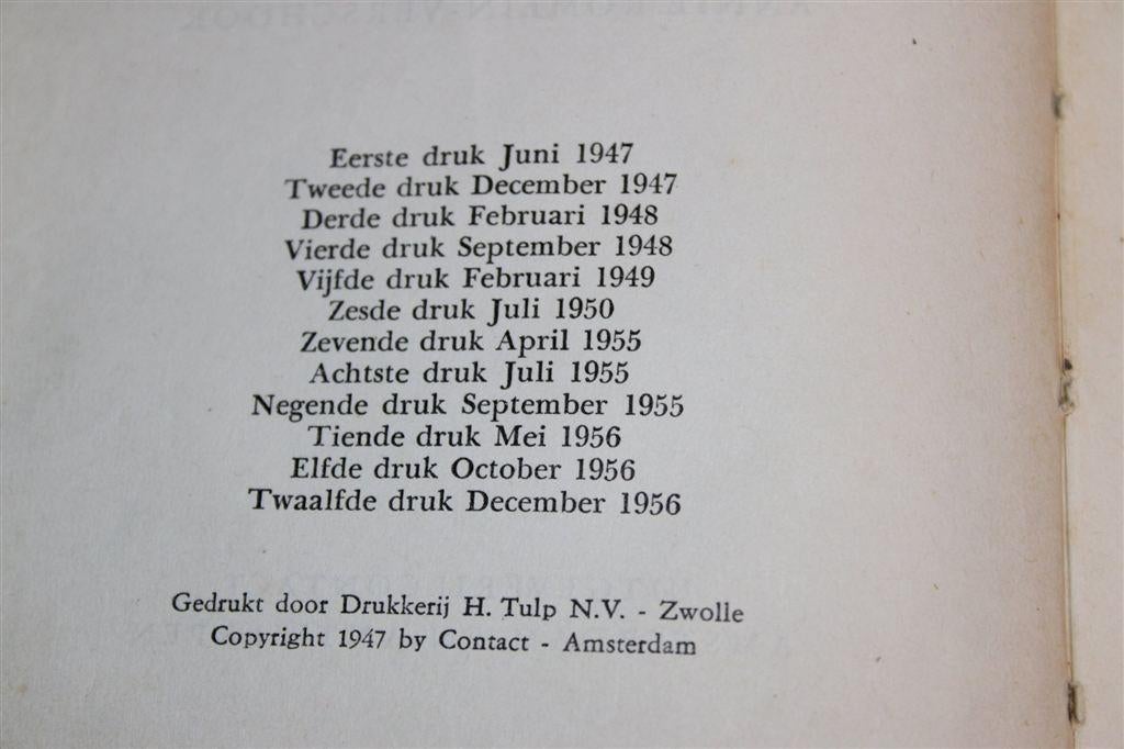 Het Achterhuis — Anne Frank — Vintage Uitgave 12e dr 1956, Ophalen of Verzenden, Tweede Wereldoorlog, Gelezen, Overige onderwerpen