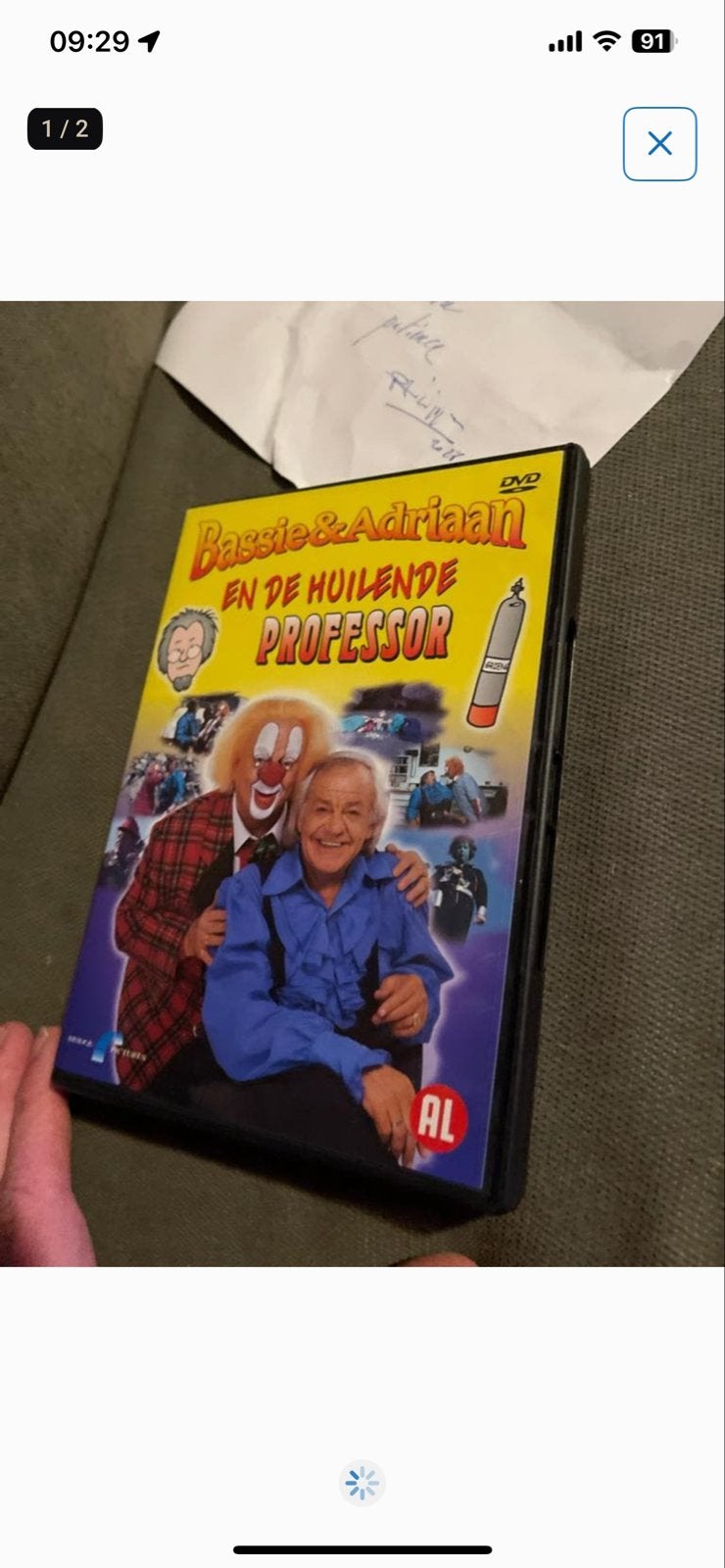Bassie & Adriaan en de Huilende Professor DVD, Alle leeftijden, Familie, Film, Gebruikt