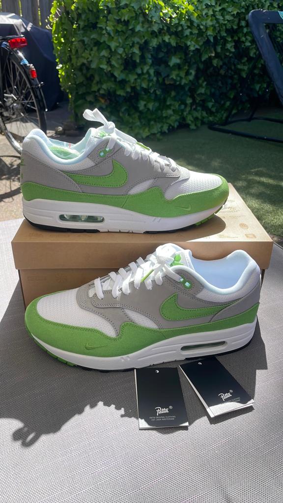 Nike Air Max 1 Patta Chlorophyll 44,5, Kleding | Heren, Schoenen, Overige kleuren, Nieuw, Ophalen of Verzenden, Sneakers of Gympen