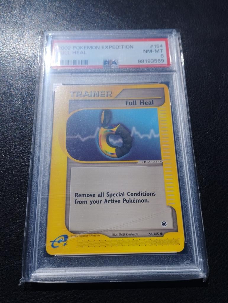 Full Heal Pokemon kaart Expedition base set PSA8 NM, Ophalen of Verzenden, Zo goed als nieuw