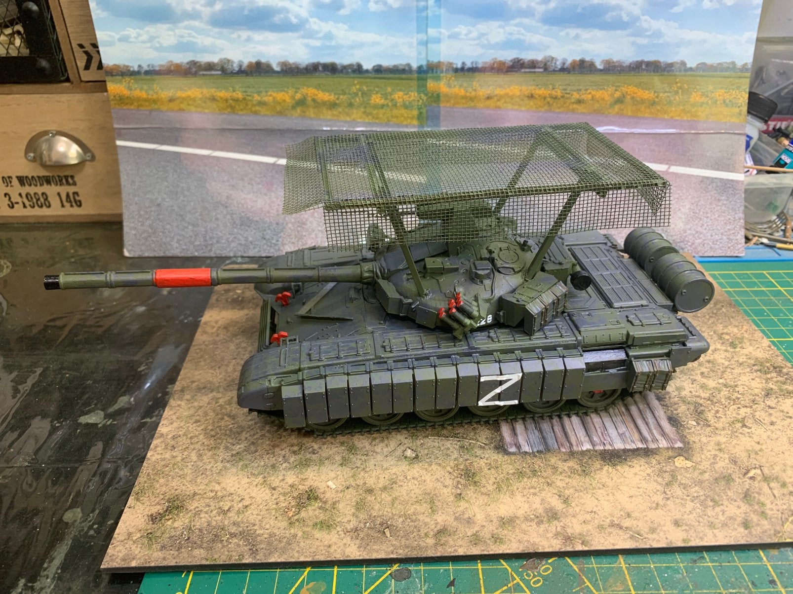 T-72 schaal 1:35 gebouwd, Overige merken, Gebruikt, Tank, 1:32 tot 1:50