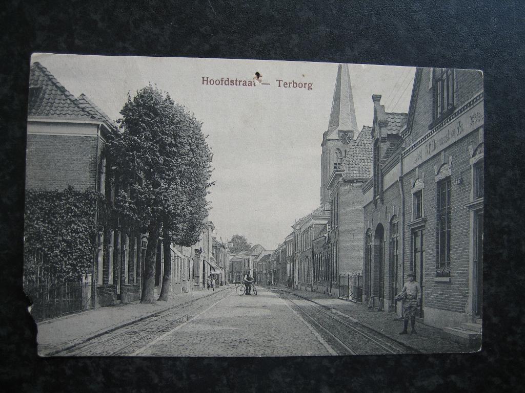 TERBORG Hoofdstraat 1925 met tramrails, Ophalen of Verzenden, 1920 tot 1940, Gelderland