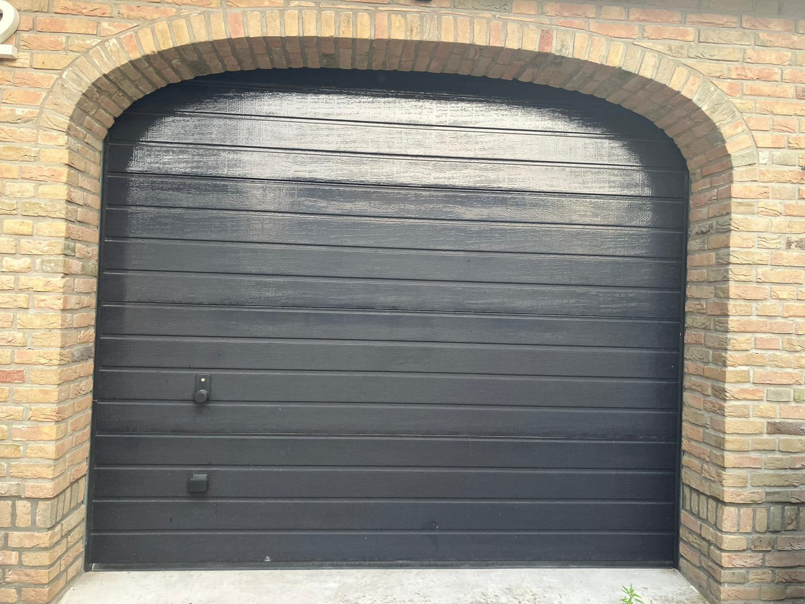 Hörmann elektrische sectionaaldeur / garagedeur 250x212cm, Ophalen, Gebruikt, Garagedeur, Metaal