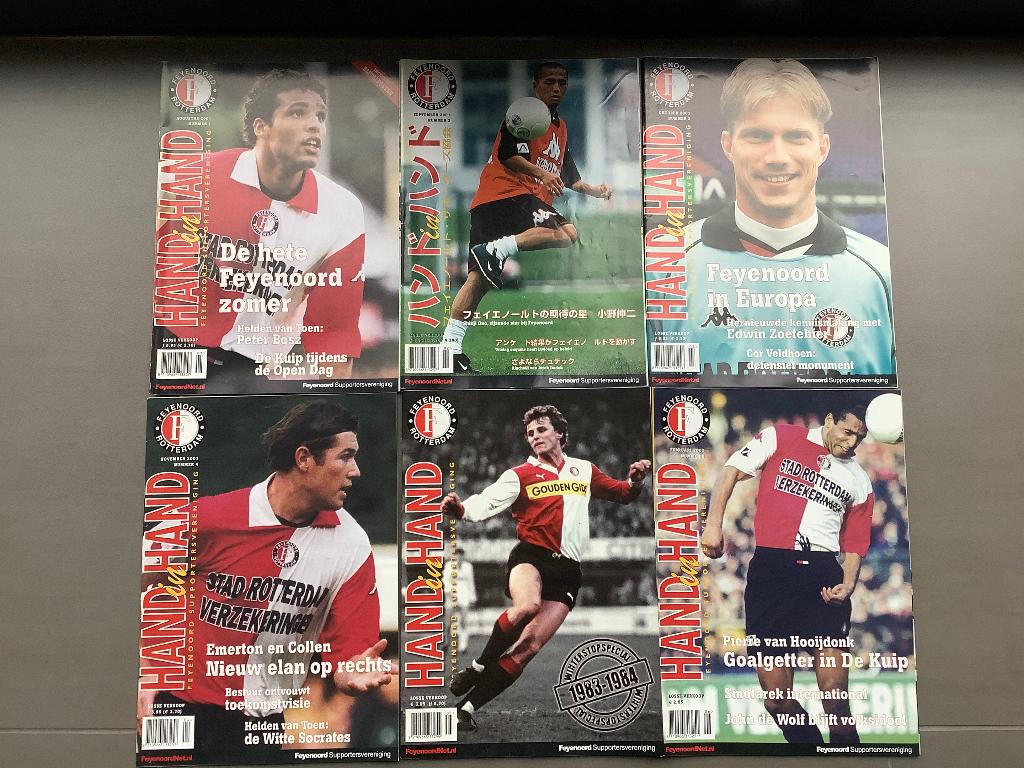Feyenoord Hand in Hand Magazines 2001-2002, Ophalen of Verzenden, Zo goed als nieuw, Feyenoord, Boek of Tijdschrift