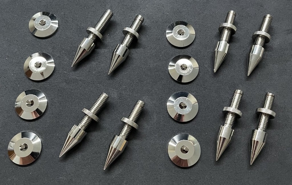 Spike set chrome M8 (8x spike en 8x schoteltje), Overige merken, Overige typen, Ophalen of Verzenden, Zo goed als nieuw