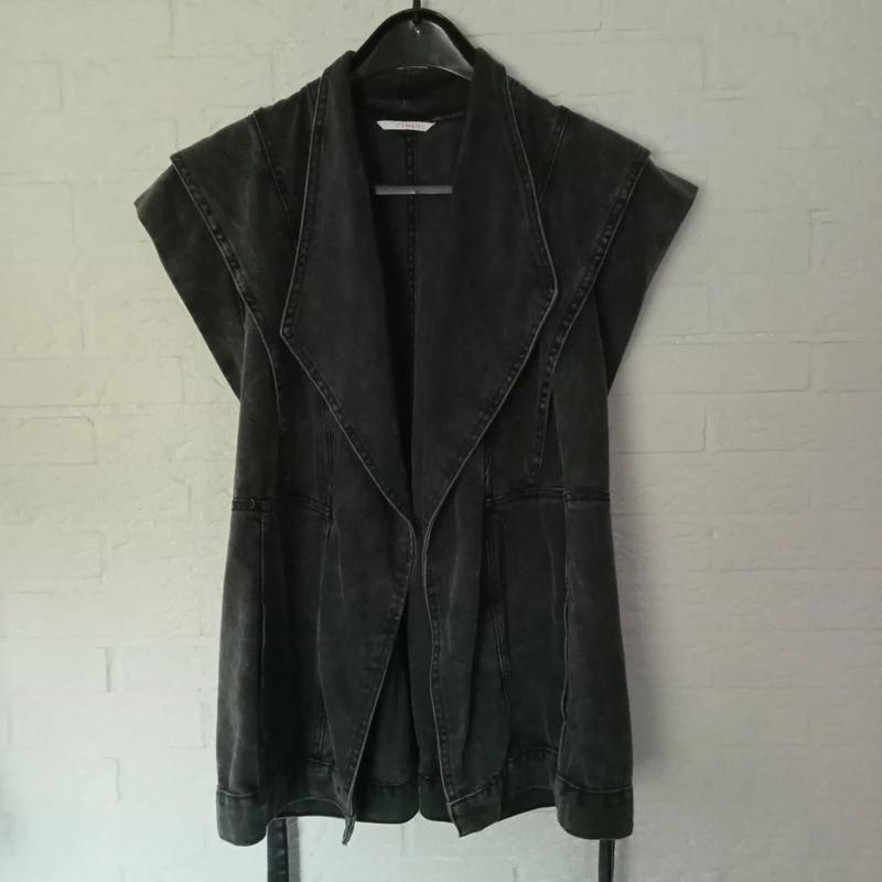 Camaïeu antracietgrijs denim oversized gilet, Camaïeu, Maat 42/44 (L), Ophalen of Verzenden, Zo goed als nieuw