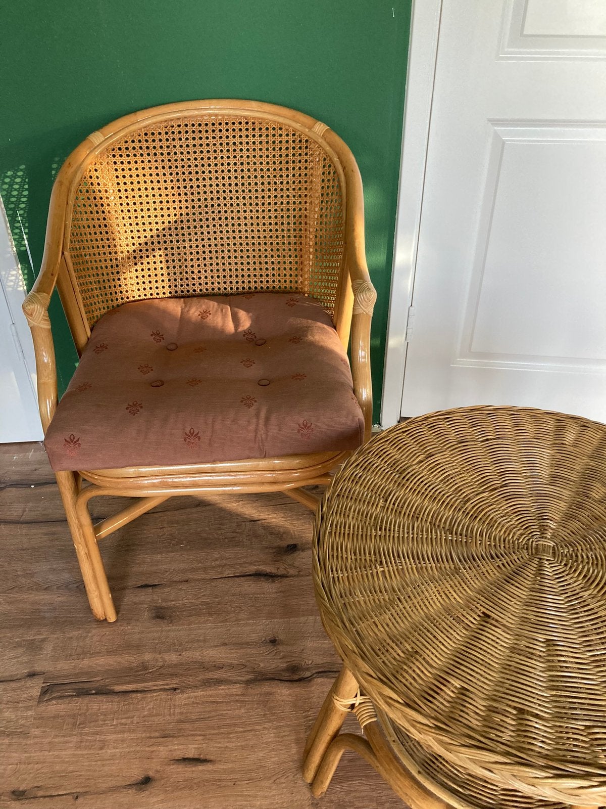 Rotan stoel pitriet zsm ophalen Rohe webbing bamboe manoe, Ophalen