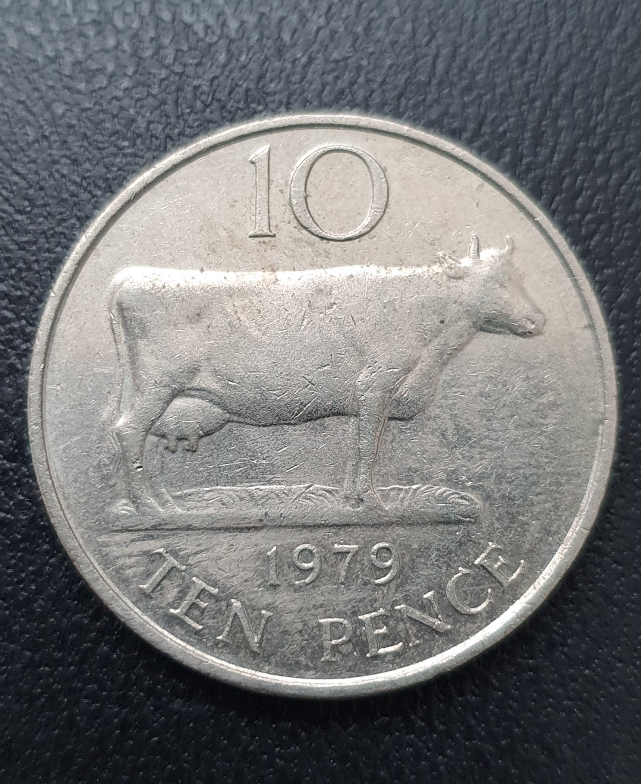 Ten pence munt uit 1979 Guernsey, Ophalen of Verzenden, Overige landen, Losse munt