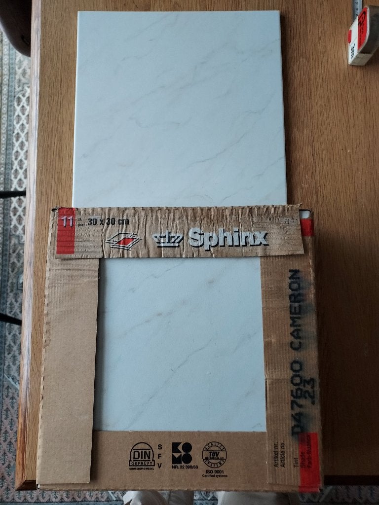 12 marmerkleurige vloertegels Sphinx Maastricht, Doe-het-zelf en Verbouw, Tegels, Ophalen, Nieuw, Minder dan 20 cm, 20 tot 40 cm