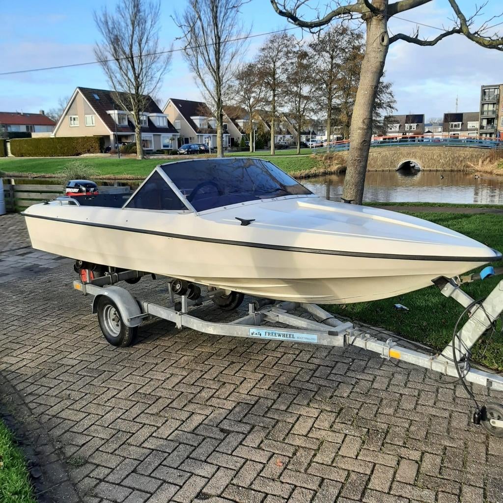 Fletcher Arrowflyte, met Tohatsu 9.8 uit 2019. En trailer., Watersport en Boten, Ophalen, Gebruikt, Minder dan 70 pk, 3 tot 6 meter