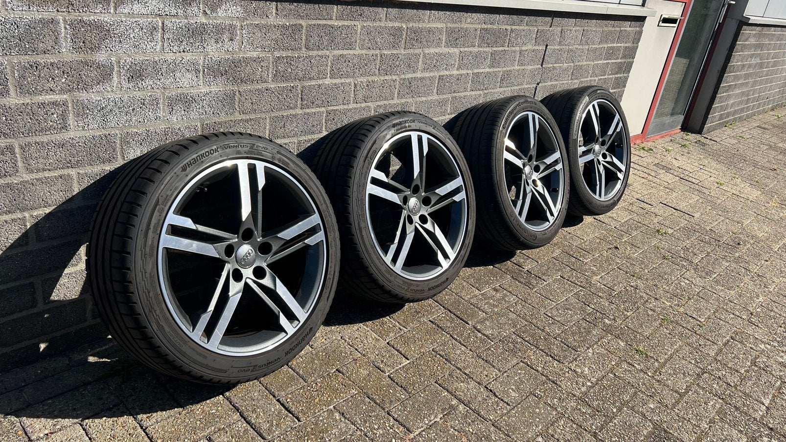 Zeer mooie 18” audi velgen, Ophalen, 18 inch, Banden en Velgen, Personenwagen