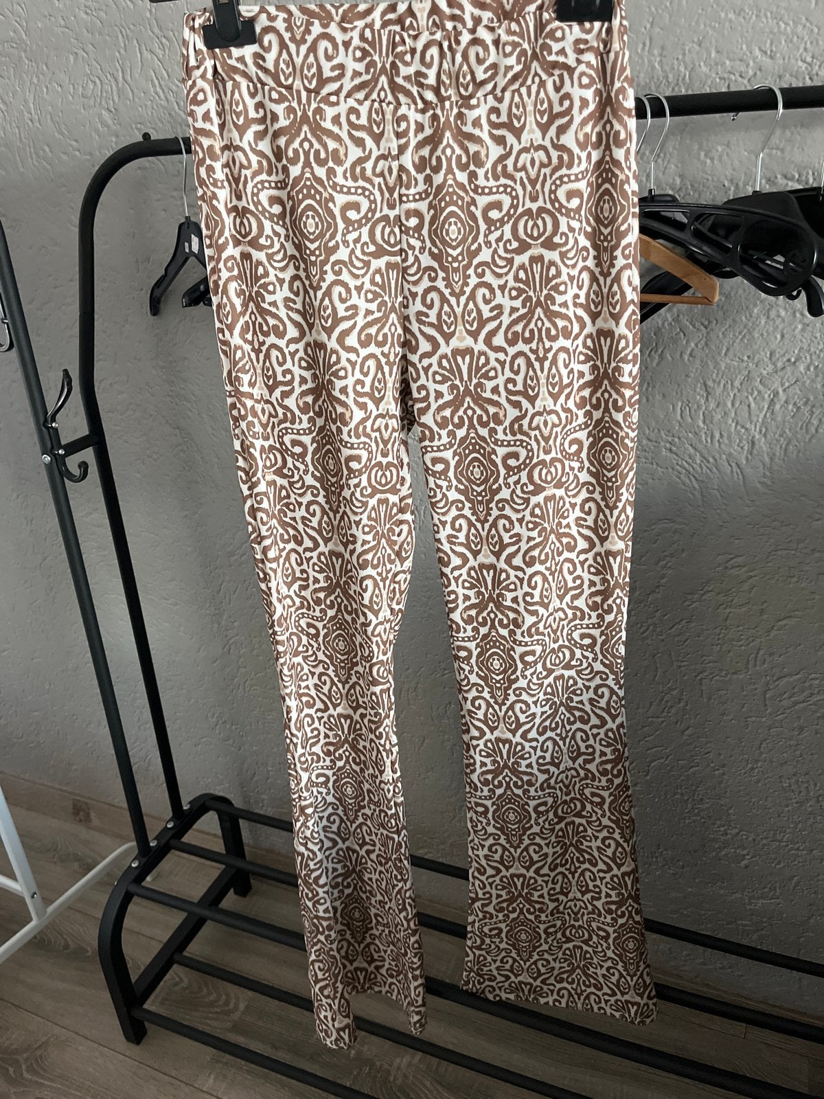 Bruin/wit patroon broek maat 16 flared, Ophalen of Verzenden, Nieuw, Meisje, Broek
