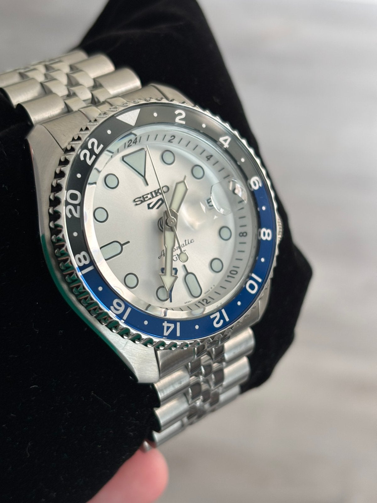 Seiko 5 GMT duiker  SSK033K1 07-2026, Staal, Polshorloge, Ophalen of Verzenden, Zo goed als nieuw