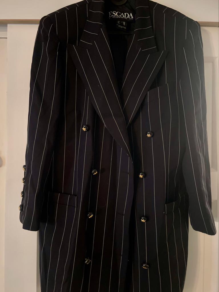 Prachtige Escada blazer, Blauw, Maat 42/44 (L), Escada, Ophalen of Verzenden