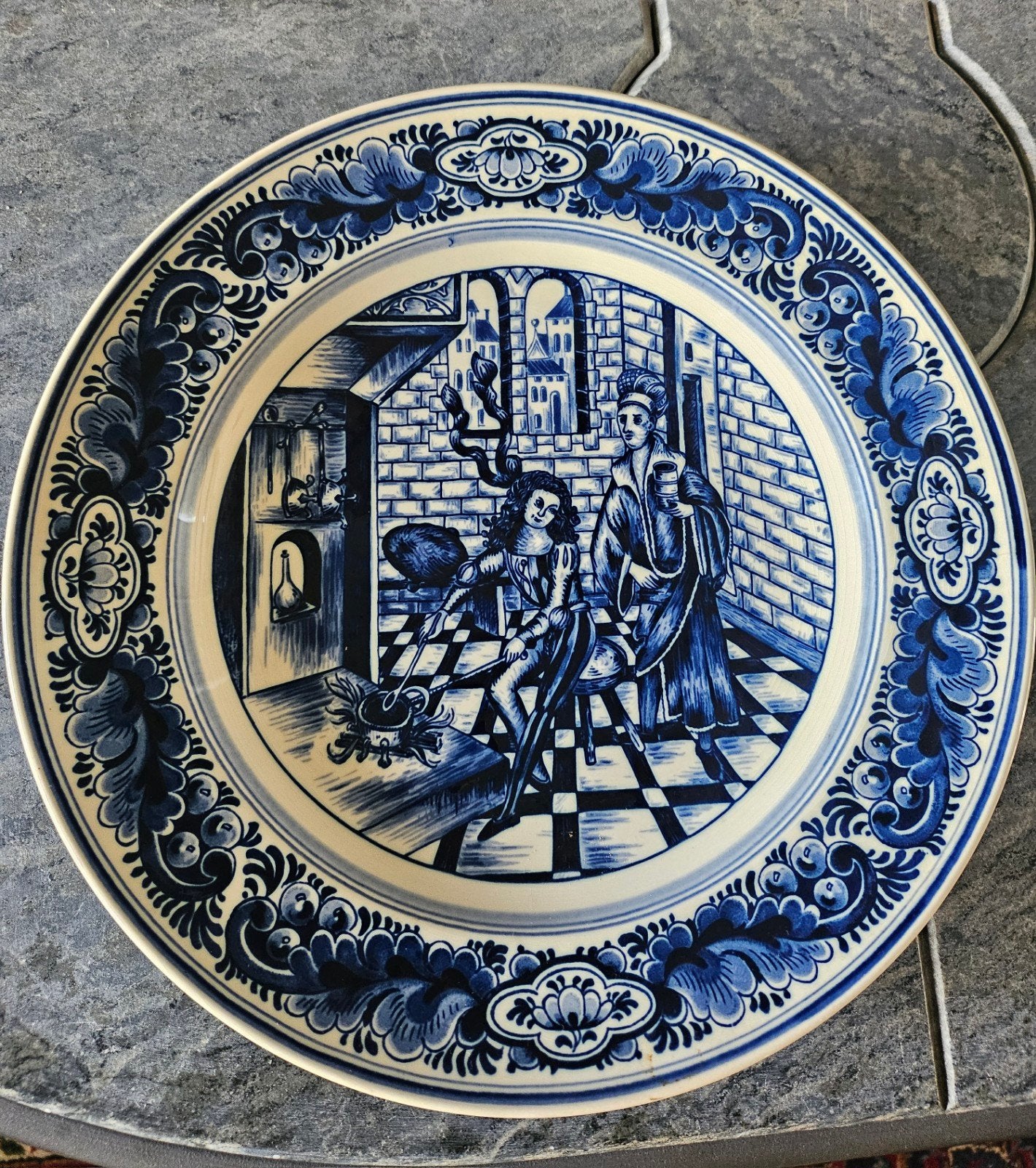 Delfts Blauw Bord, Antiek en Kunst, Ophalen of Verzenden