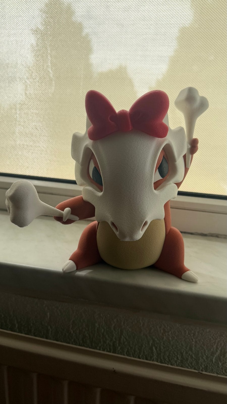 Cubone 3D geprinte figuur met strik - Pokémon, Ophalen of Verzenden, Nieuw