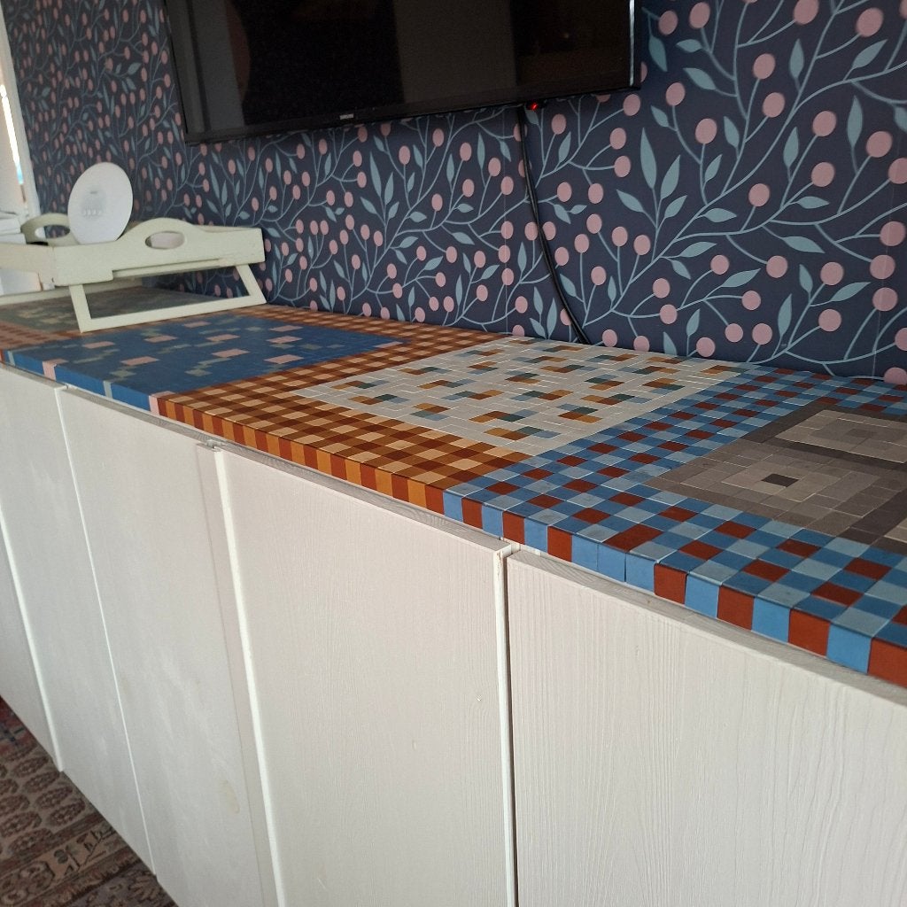 Blad handgemaakt mozaïek, Ophalen, Nieuw