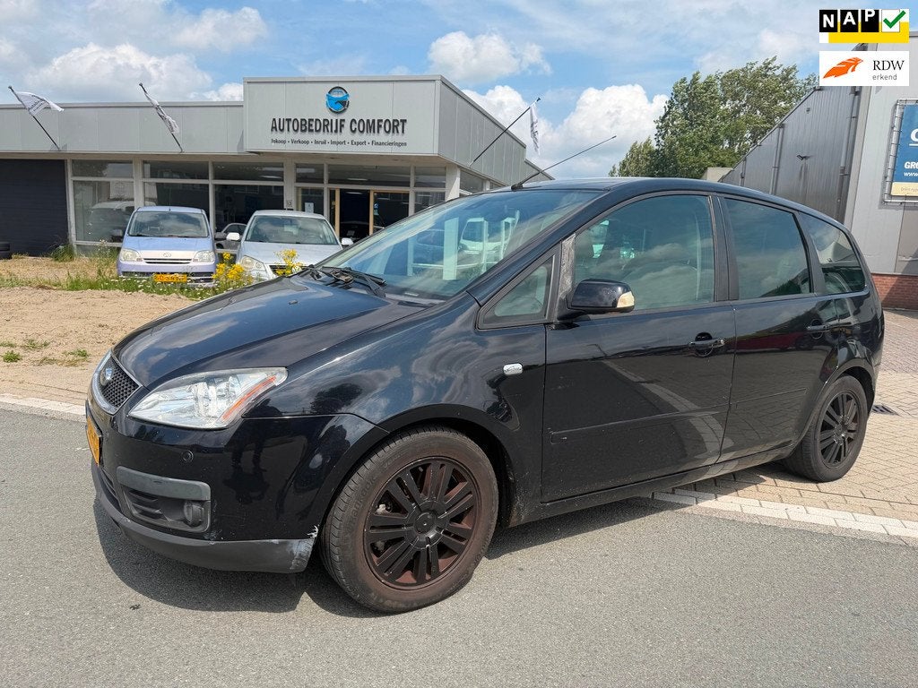Ford Focus C-Max 2.0-16V Ghia. • INRUILKOOPJE •, Auto's, Ford, Voorwielaandrijving, Stof, Gebruikt, Beige