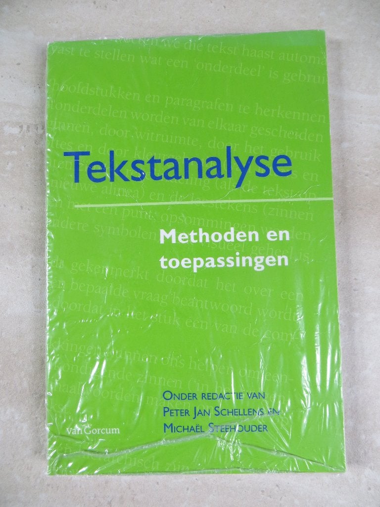 Tekstanalyse methoden en toepassingen - Schellens en Steehou, Ophalen of Verzenden, Beta, Nieuw, HBO