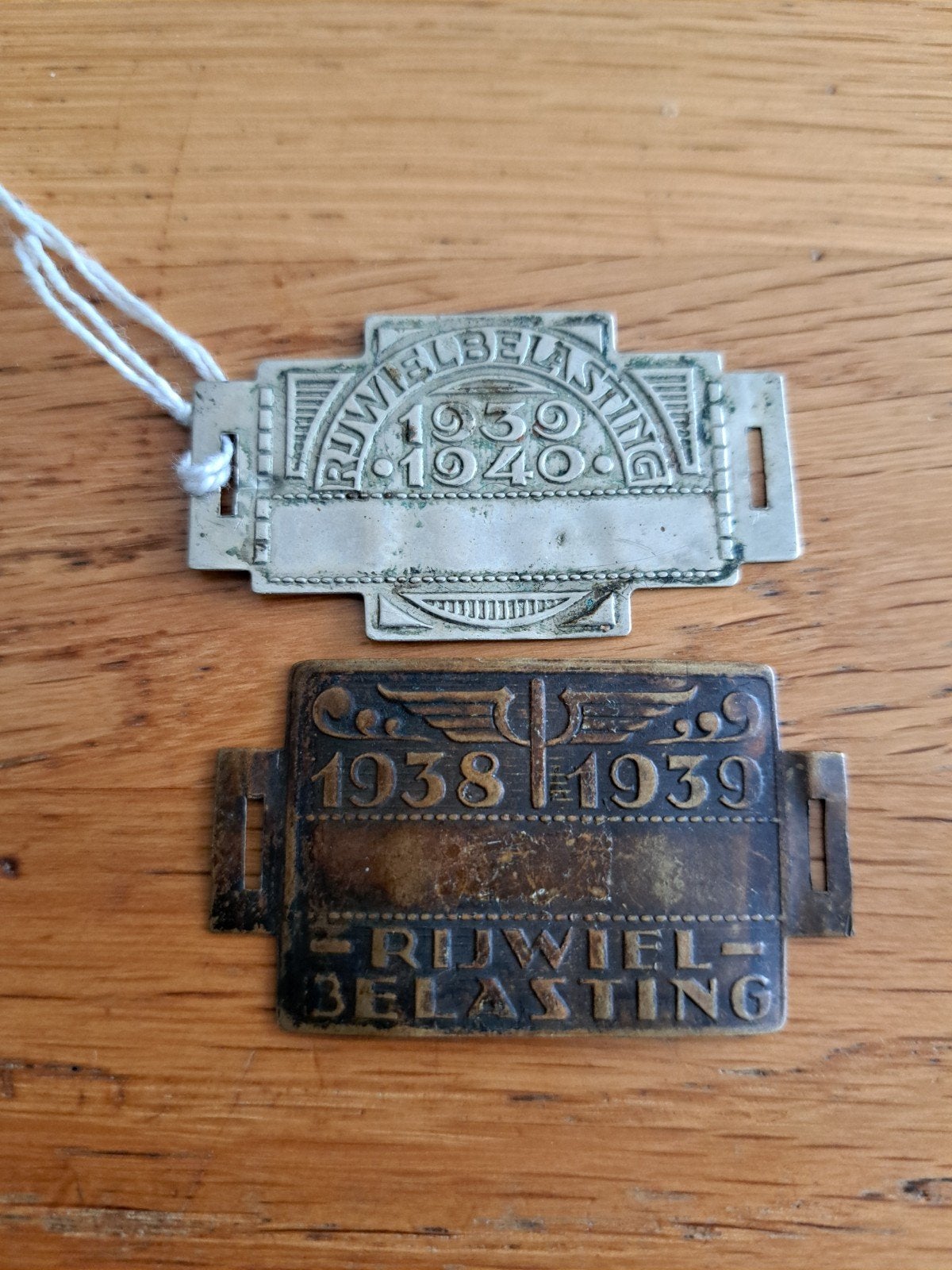 Rijwielplaatje twee stuks 1939/1938 1939/1940, Verzenden, Overige materialen, Nederland