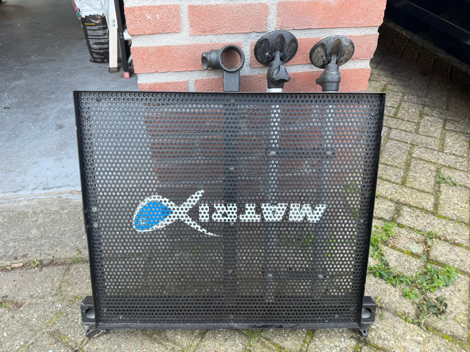 Matrix aasplateu maat L incl. 2 x 25mm poten en regen/zonkap, Ophalen of Verzenden, Gebruikt, Overige typen