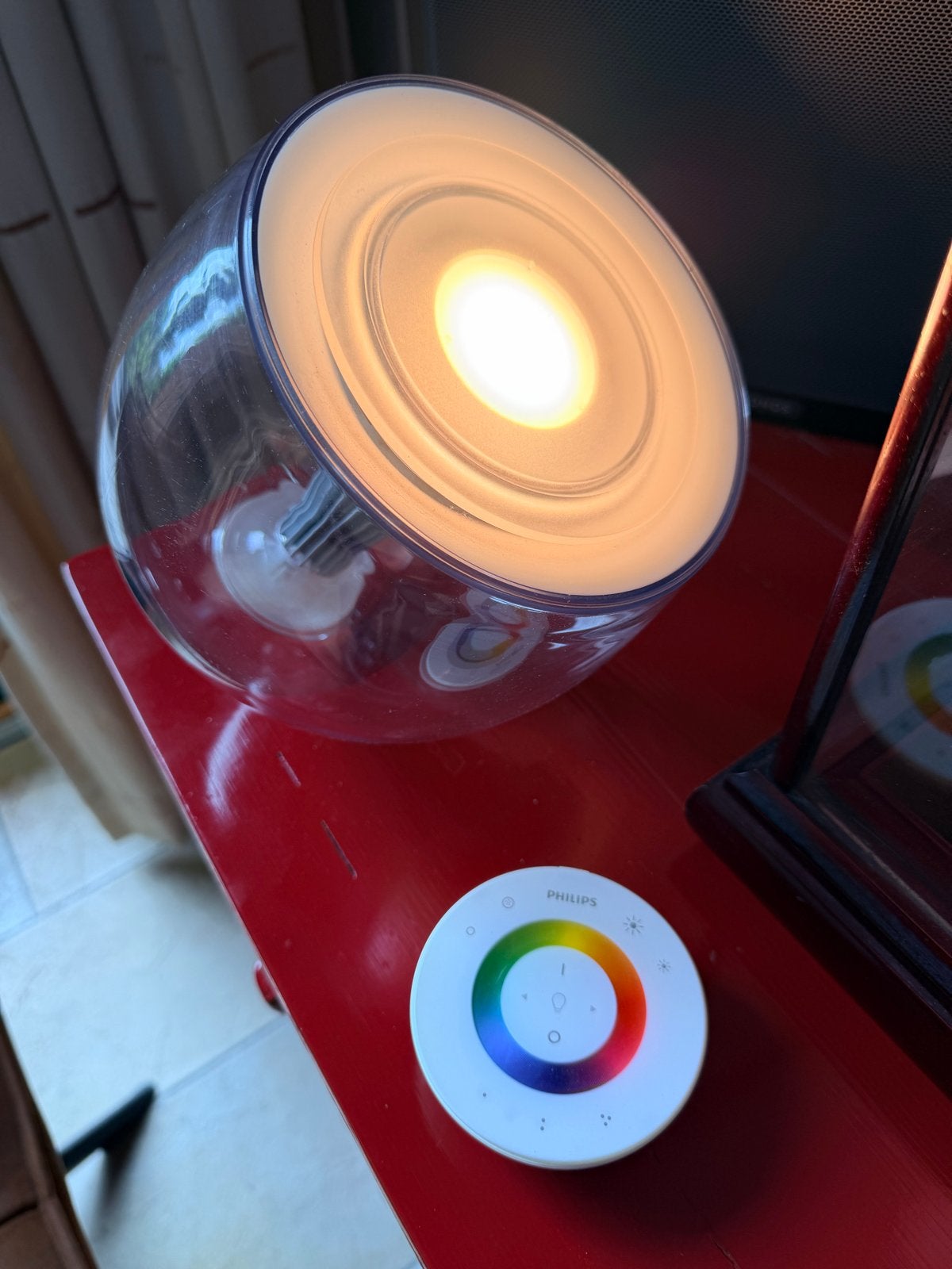 Philips LivingColors tafellamp met afstandsbediening, Kunststof, Overige fittingen, Ophalen of Verzenden, Zo goed als nieuw