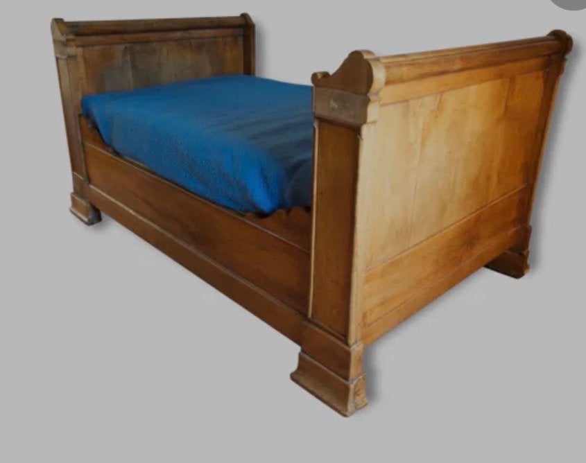 Antiek Frans kinderbed "Lit Bateau" 110x160 cm, Ophalen