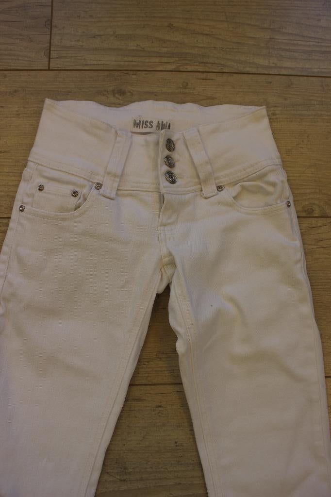 Miss Anna crème jeans maat 34, Overige kleuren, ., Zo goed als nieuw, .