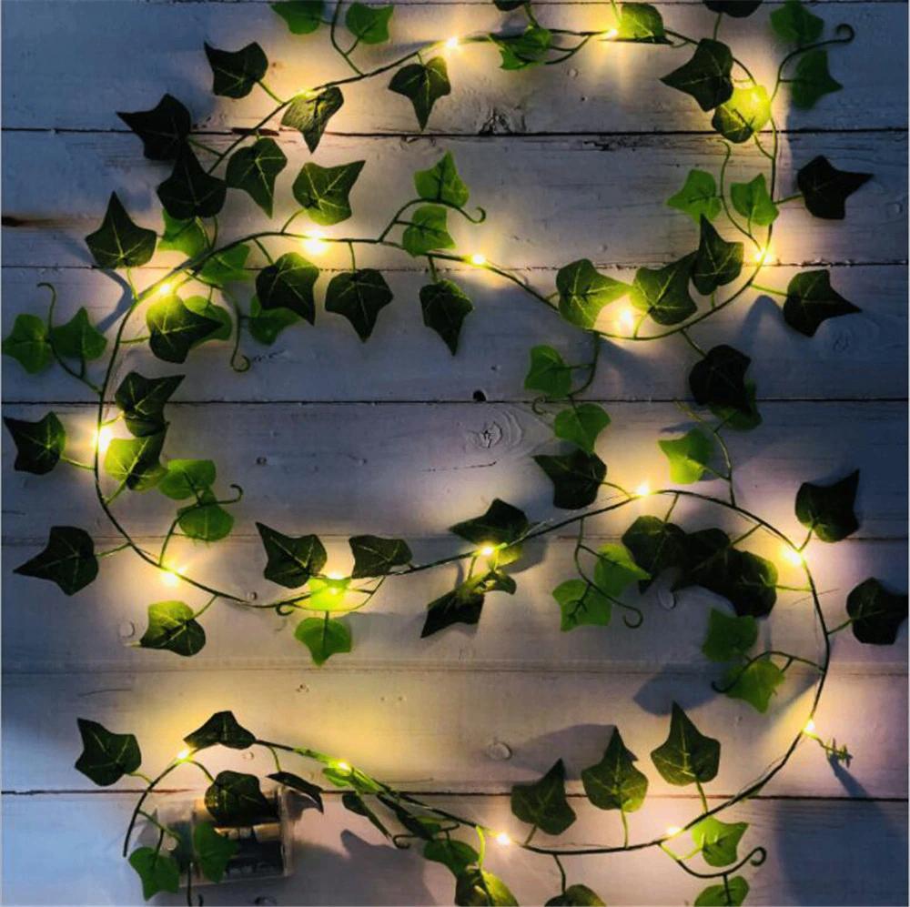Klimop Slinger Met Led Lamp Op USB Of Batterijen Kunstplant, Verzenden, Nieuw, Kunstplant