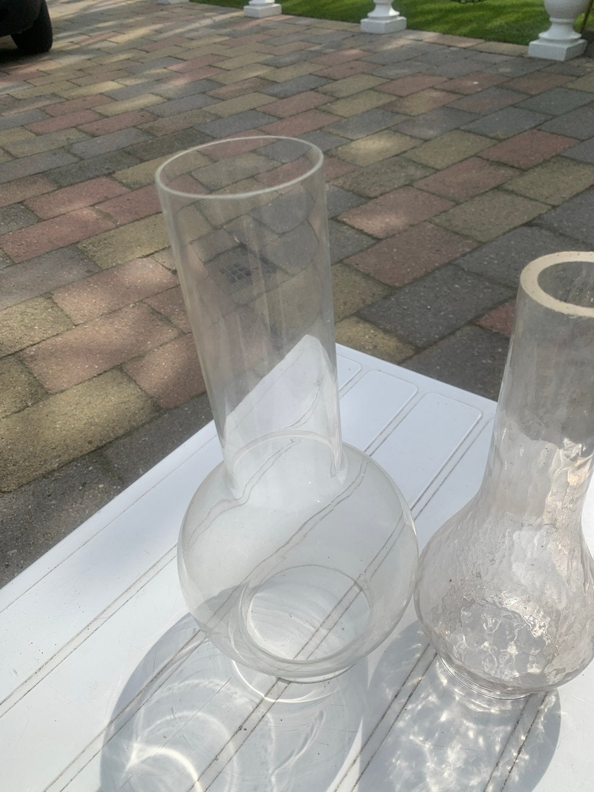 2 glazen pijpen voor olielampen, Antiek en Kunst, Ophalen of Verzenden