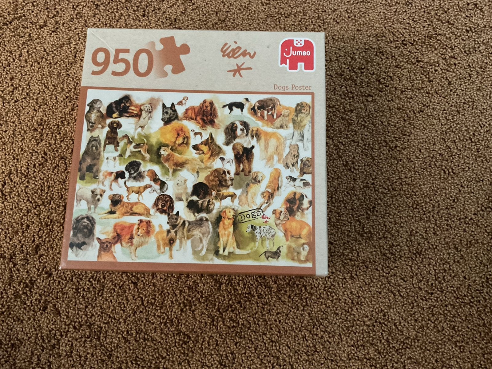 Jumbo Dogs Poster Legpuzzel - 950 stukjes, Ophalen, 500 t/m 1500 stukjes, Gebruikt, Legpuzzel