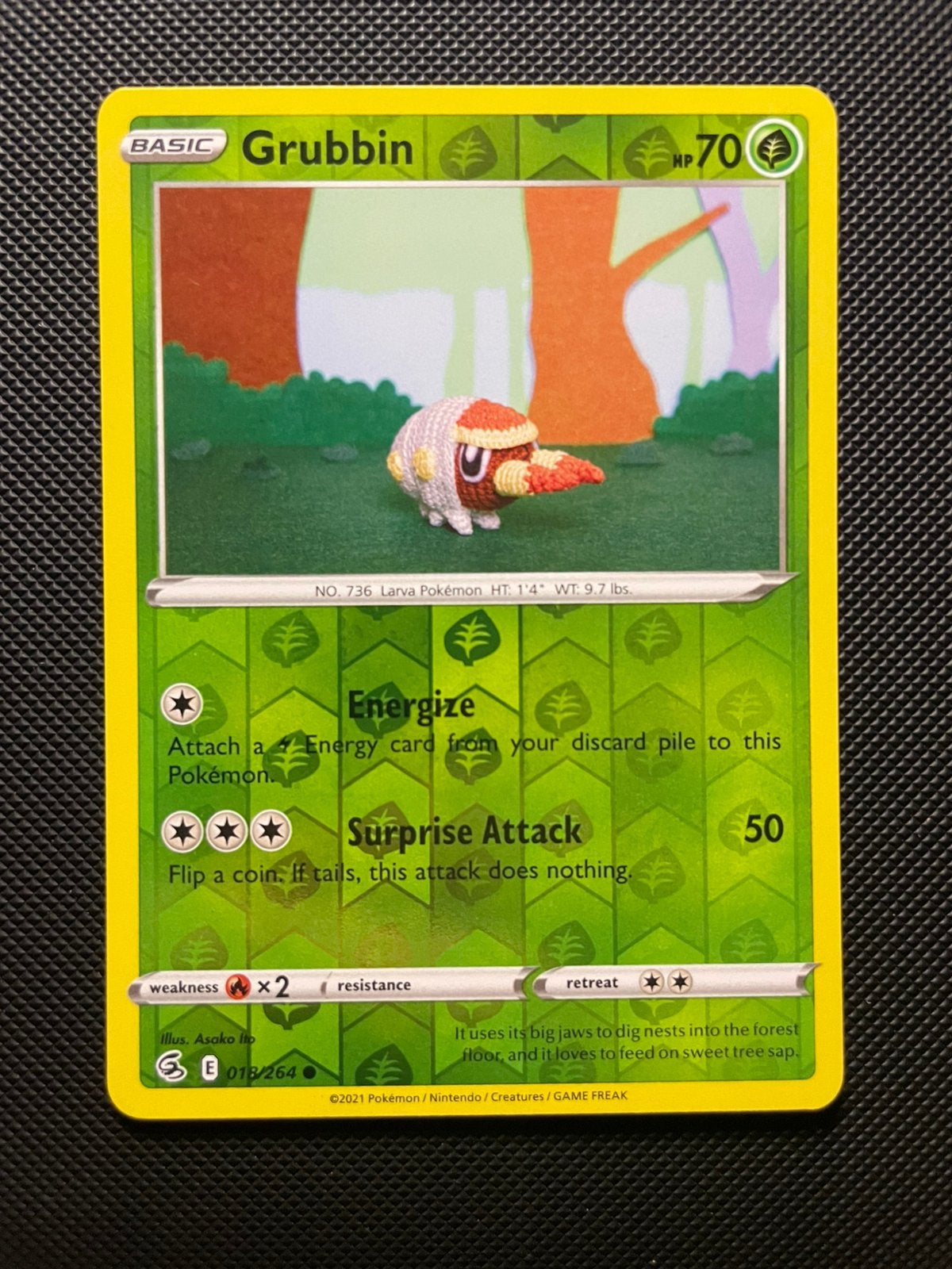Grubbin 018/264 Reverse Holo Fusion Strike Packfresh, Ophalen of Verzenden, Zo goed als nieuw