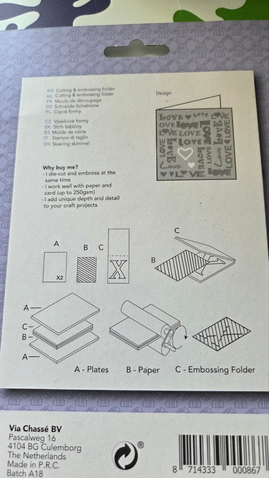 Nieuwe Embossing Folders en Clearstamps Set, Ophalen of Verzenden, Nieuw