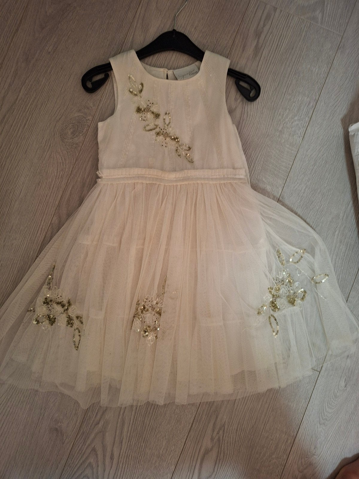 Mooie Next jurk met pailletten, maat 98 (3 jaar), Kleding | Dames, Wit, Ophalen of Verzenden, Zo goed als nieuw, Maat 34 (XS) of kleiner