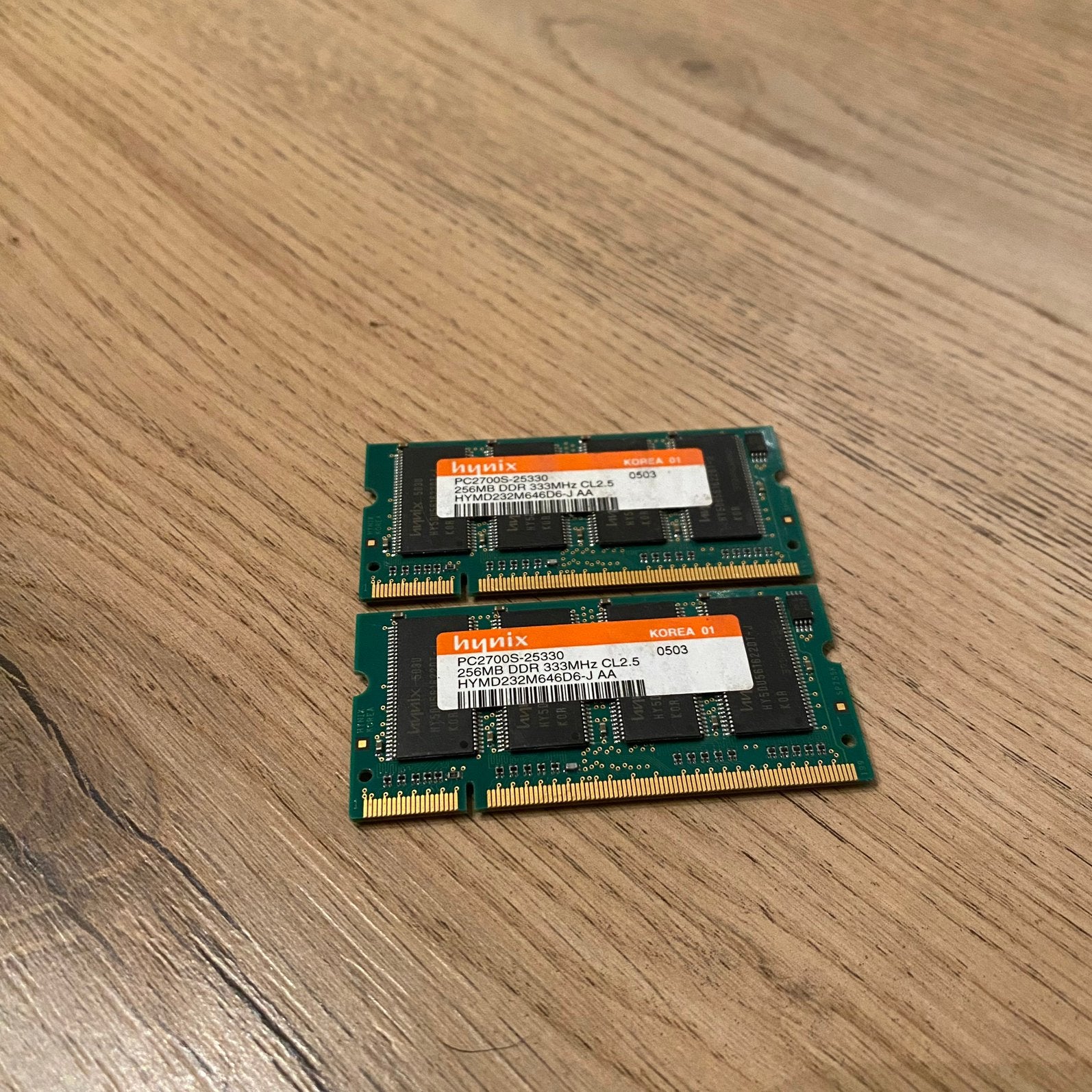 Hynix 512MB DDR 333MHz ( 2x 256MB ), Computers en Software, RAM geheugen, 333 MHz, Ophalen of Verzenden, DDR, Laptop