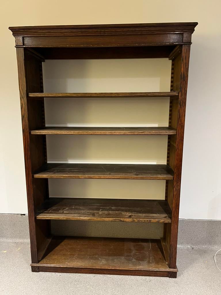Donkerbruine houten boekenkast met 5 planken, Ophalen