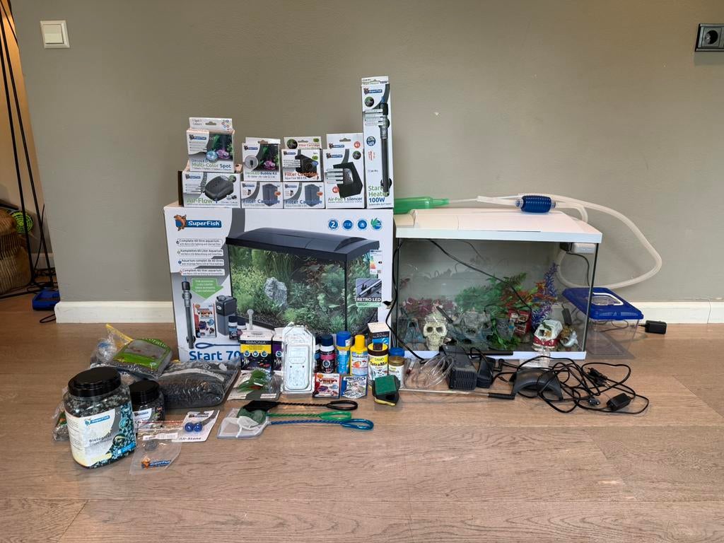 Superfish Aquarium Start 70 Tropical Kit Retro Led 60 l Wit, Vis