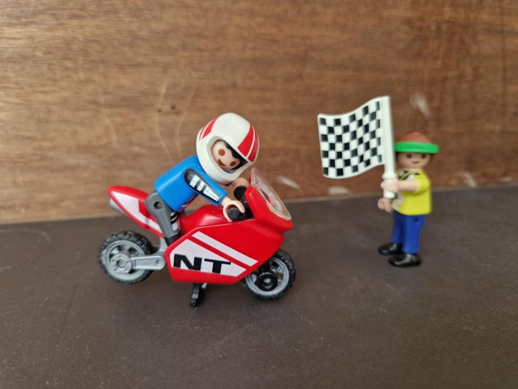 Playmobil 4780 - Motor racer met vlaggenzwaaier, Ophalen, Gebruikt, Complete set