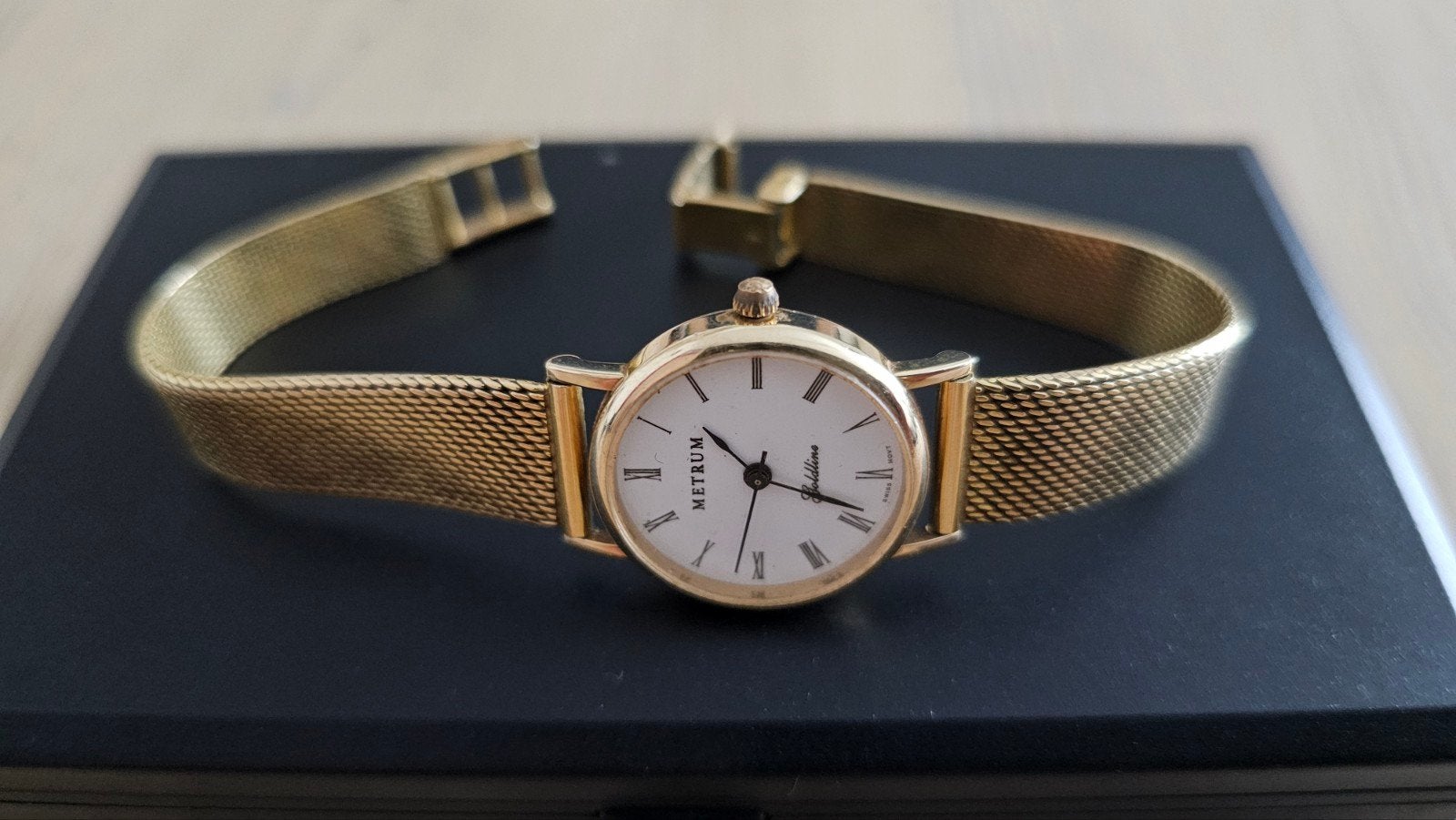 14K gouden dames polshorloge Metrum Goldline 33.3 gram LEES, Sieraden, Tassen en Uiterlijk, Horloges | Antiek, Met bandje, Polshorloge