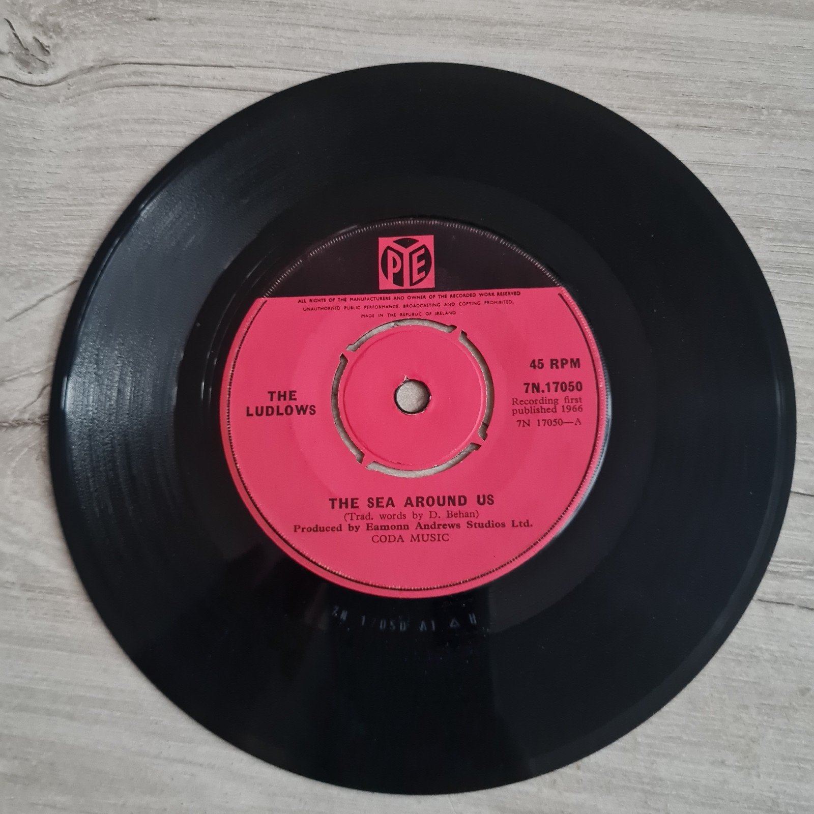 The Ludlows - The Sea Around Us / The Butcher Boy 7" Vinyl, Gebruikt, Overige genres, 7 inch, Ophalen of Verzenden