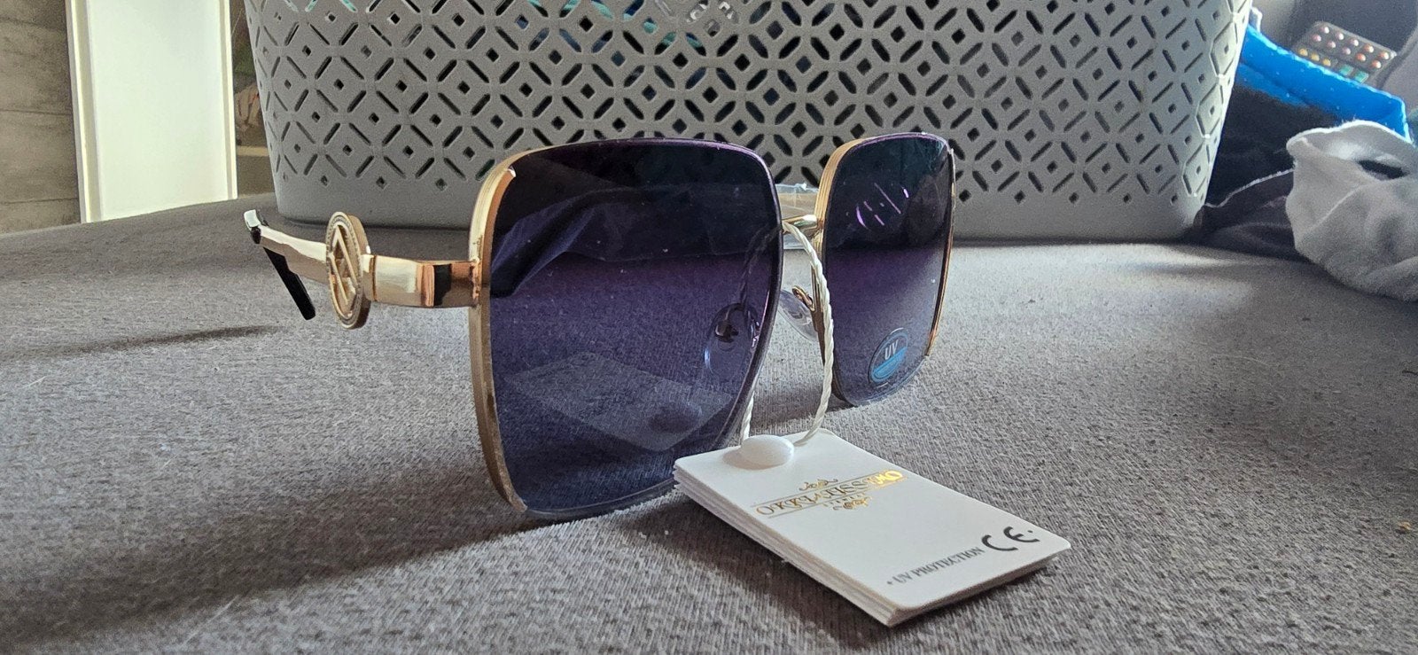 Okkialissimo Dames Zonnebril - Nieuw met Blauwe Glazen, Overige merken, Zonnebril, Blauw, Nieuw