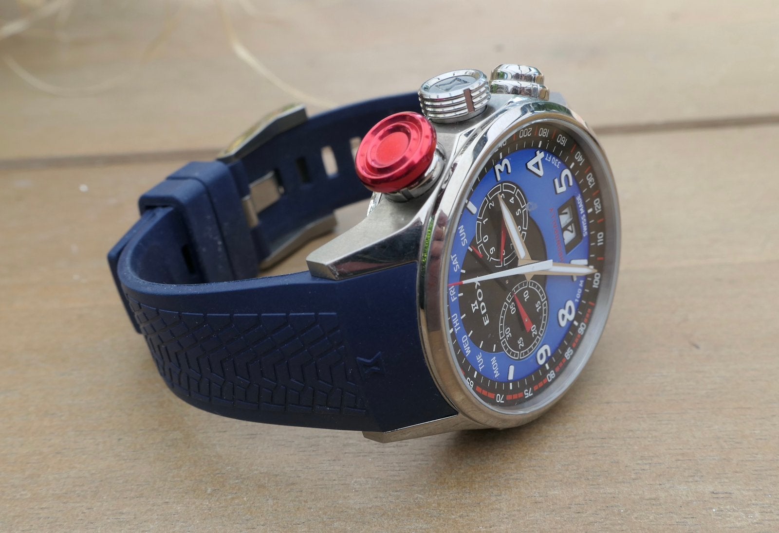 Edox Chronorally Limited Edition, Ophalen of Verzenden, Zo goed als nieuw, Staal, Overige merken