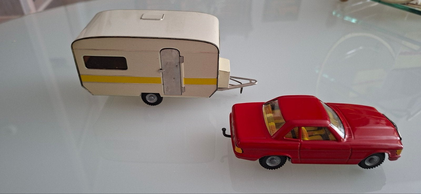 Kellerman & Co Blikken Caravan met Rode Mercedes, Antiek en Kunst, Ophalen of Verzenden