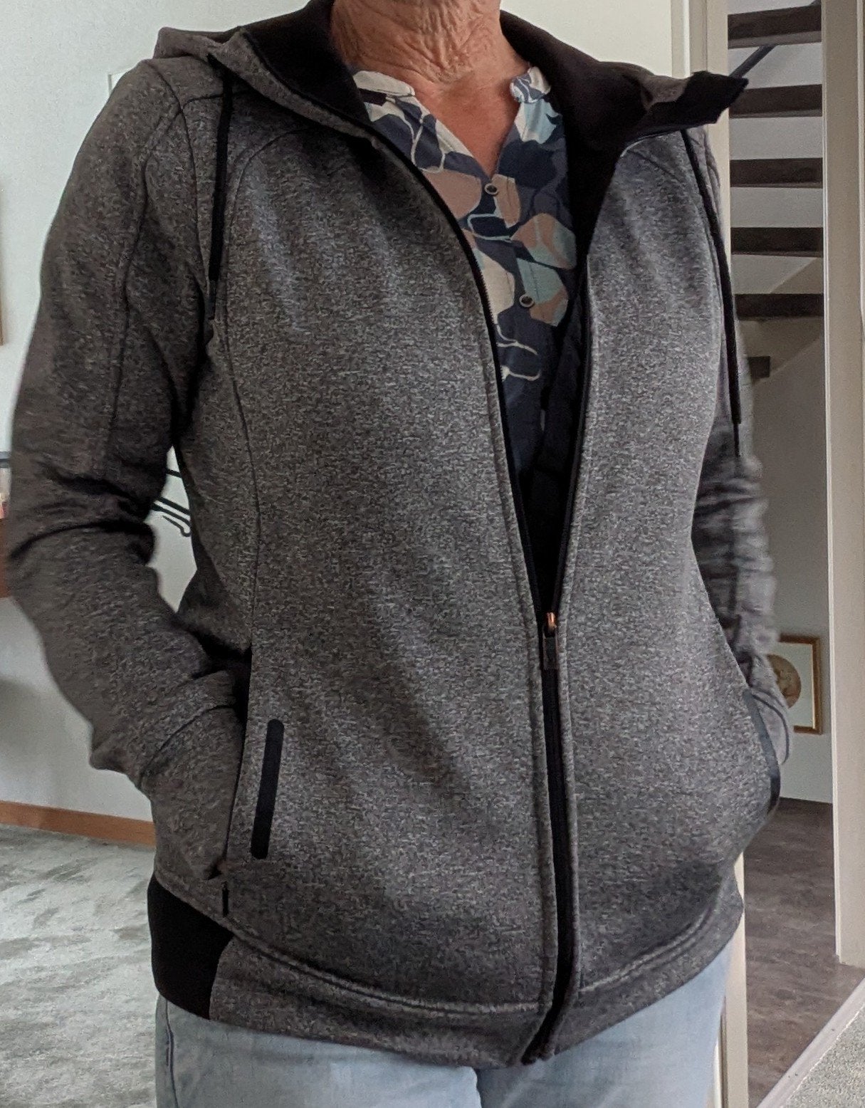 Sjeng Sportvest met capuchon en ritszakken - Maat M, Sjeng, Maat 48/50 (M), Ophalen of Verzenden, Grijs