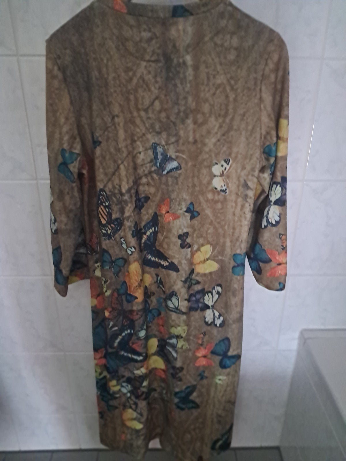 Misslook Jurk met Vlinderprint - Maat M, Kleding | Dames, Maat 38/40 (M), Meerkleurig, Ophalen of Verzenden, Gedragen