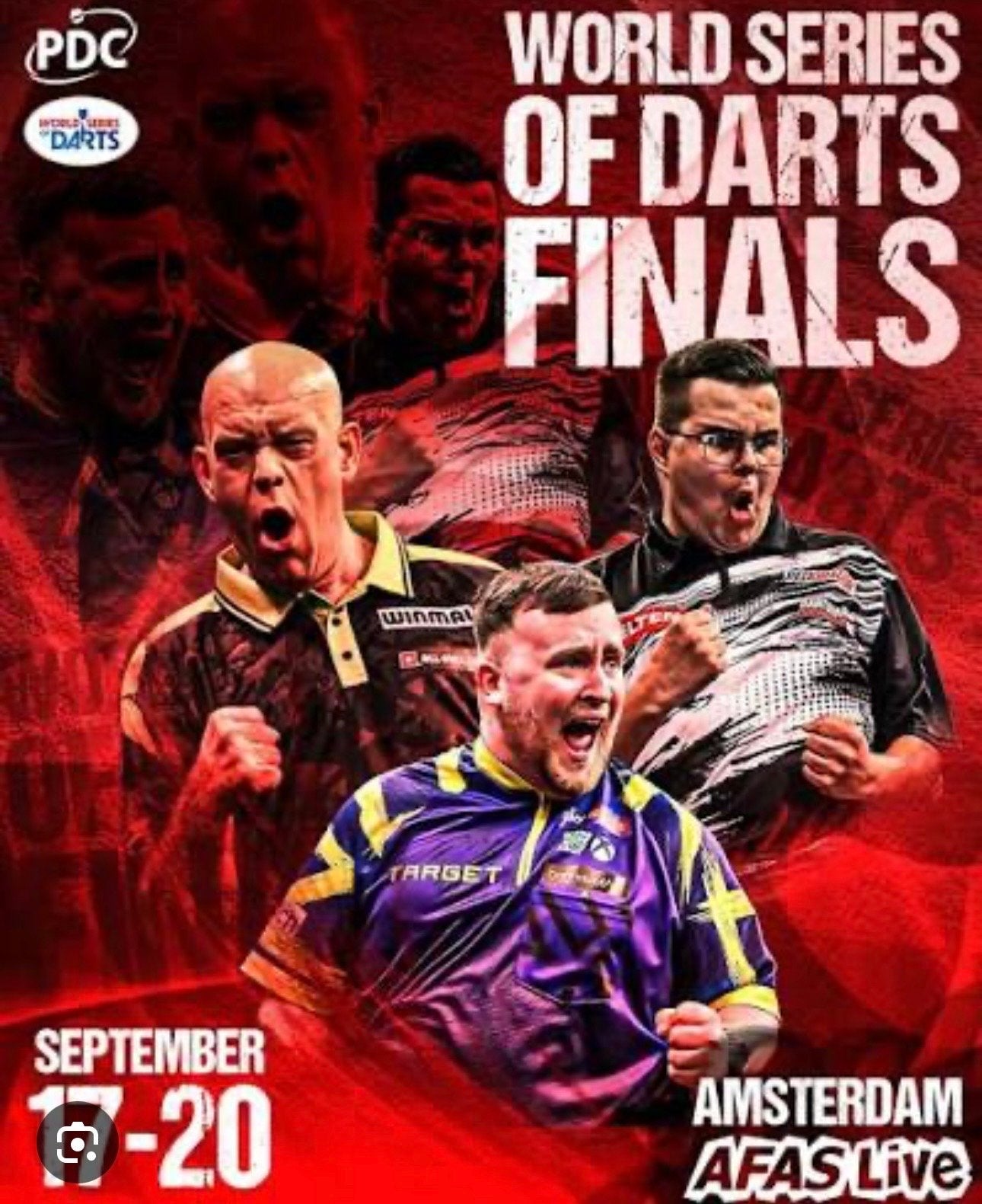 2x (tafel)Tickets Wold Series of Darts (AFAS AMSTERDAM), Twee personen